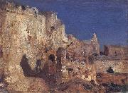 Felix Ziem The Ramparts,Algiers oil painting artist